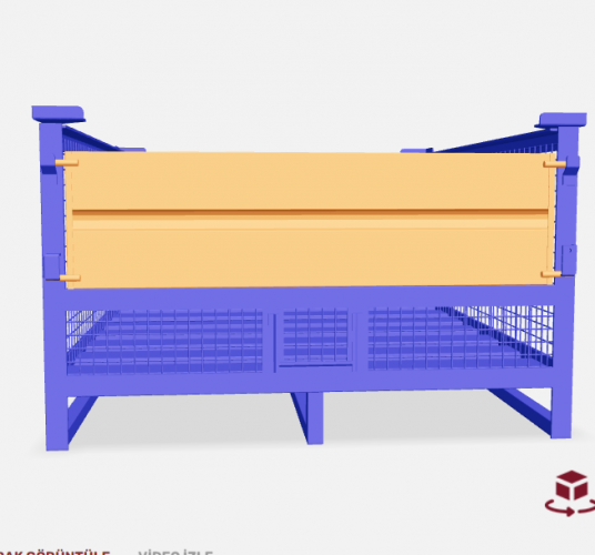 İstifleme Kafes Kutusu Tek Kapılı